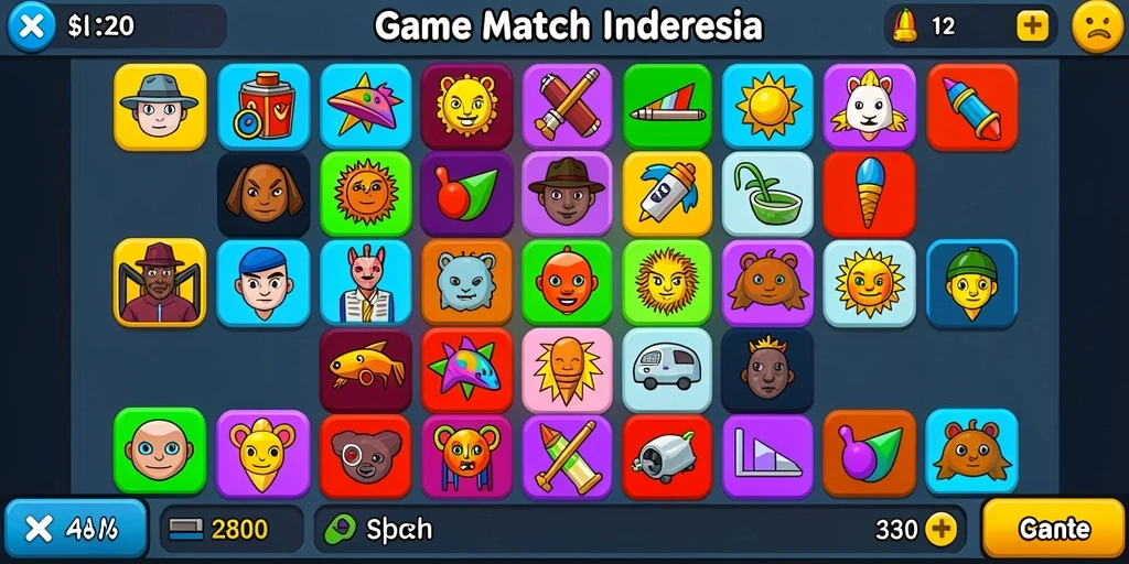 Tampilan antarmuka permainan yang menarik dan modern.