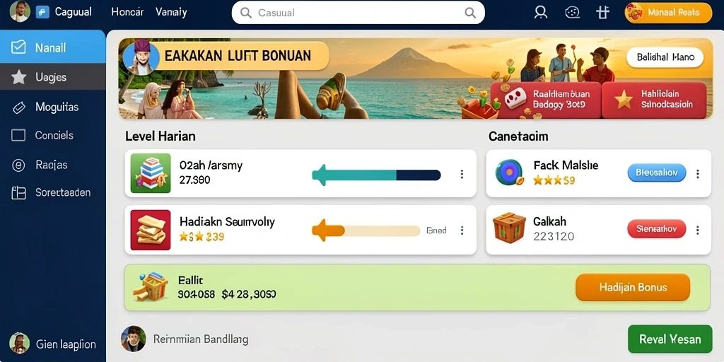 Tampilan antarmuka permainan yang menarik.